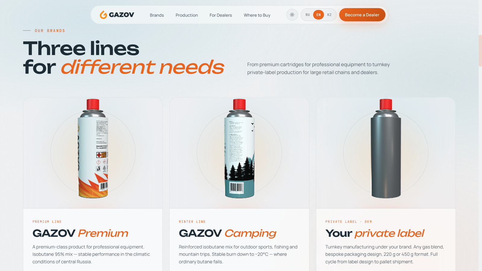 Brand cards 3D